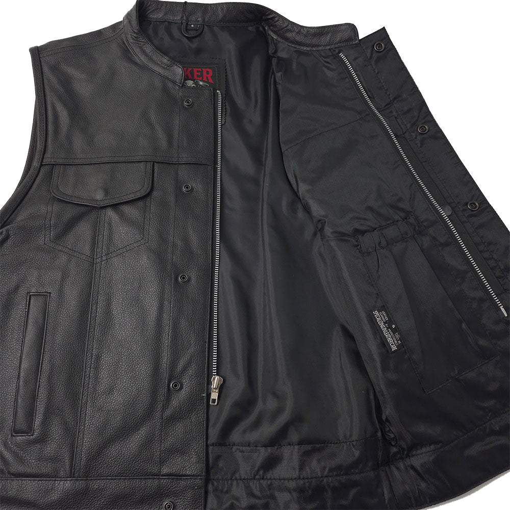 Most Affordable Club Vest with Gun Pockets and Single Back Panel - Brotherhood Vest