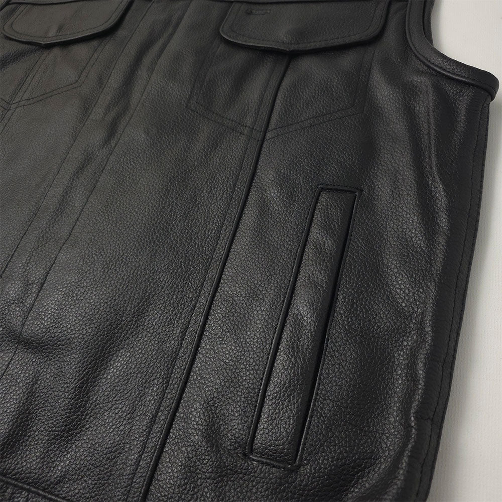 Most Affordable Club Vest with Gun Pockets and Single Back Panel - Brotherhood Vest