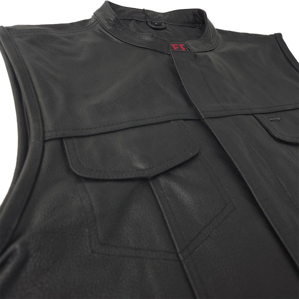 Most Affordable Club Vest with Gun Pockets and Single Back Panel - Brotherhood Vest