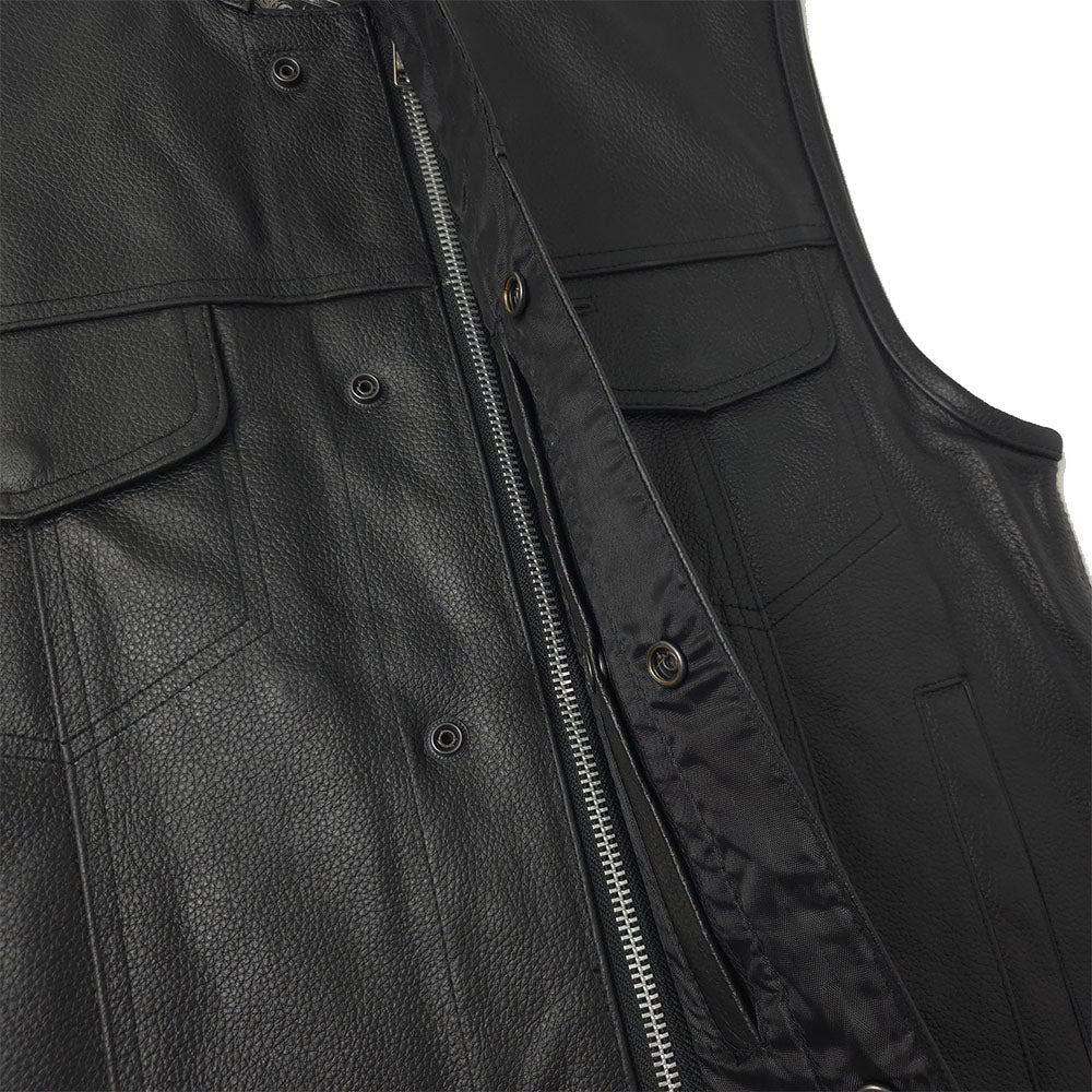 Most Affordable Club Vest with Gun Pockets and Single Back Panel - Brotherhood Vest