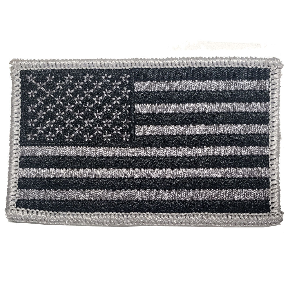 PATCH - USA Flag - Black and Gray 3 X 2