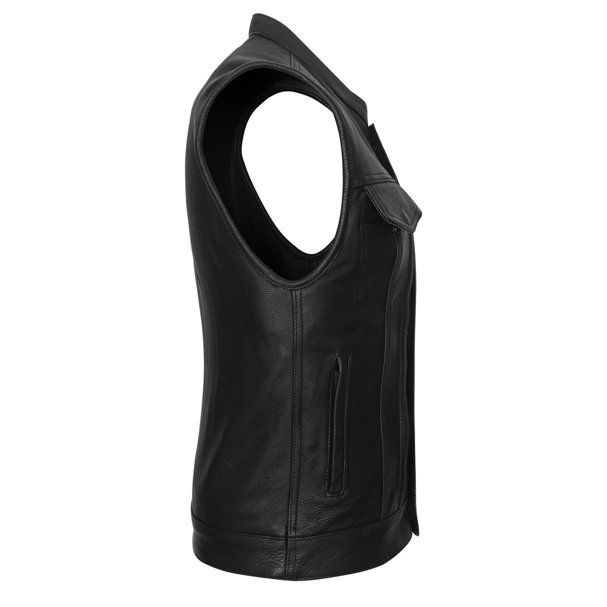 Leather Universe 700 Utility Pocket Vest with Large Concealed Pockets