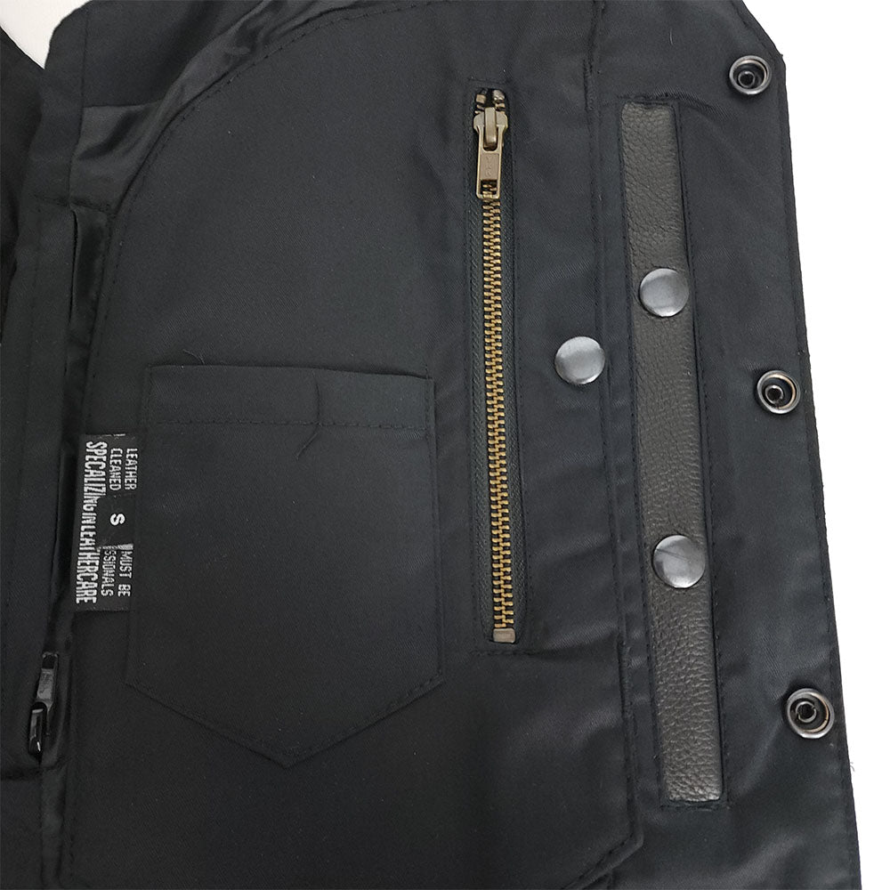 Zipper Front 10 Pocket V Neck Vest