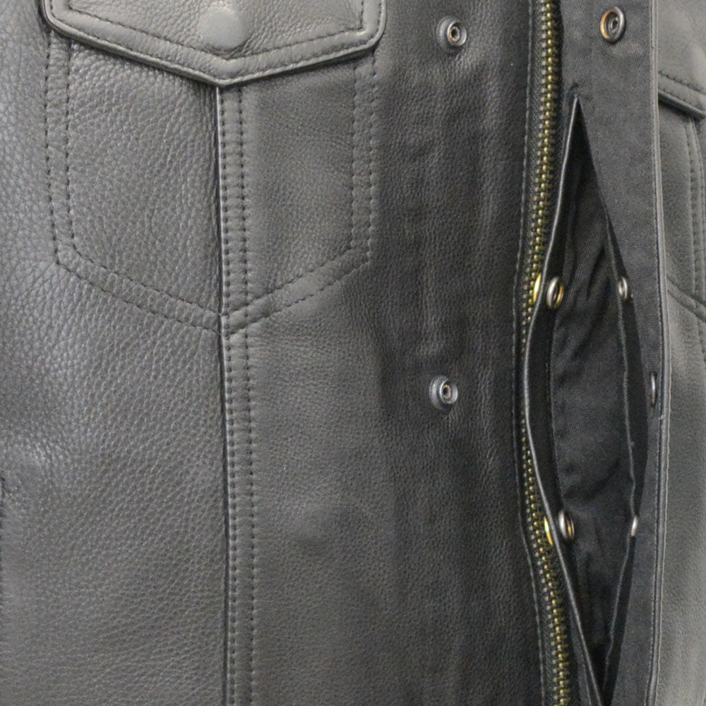 Leather Universe 500 Vest - Premium Leather Motorcycle Club Vest