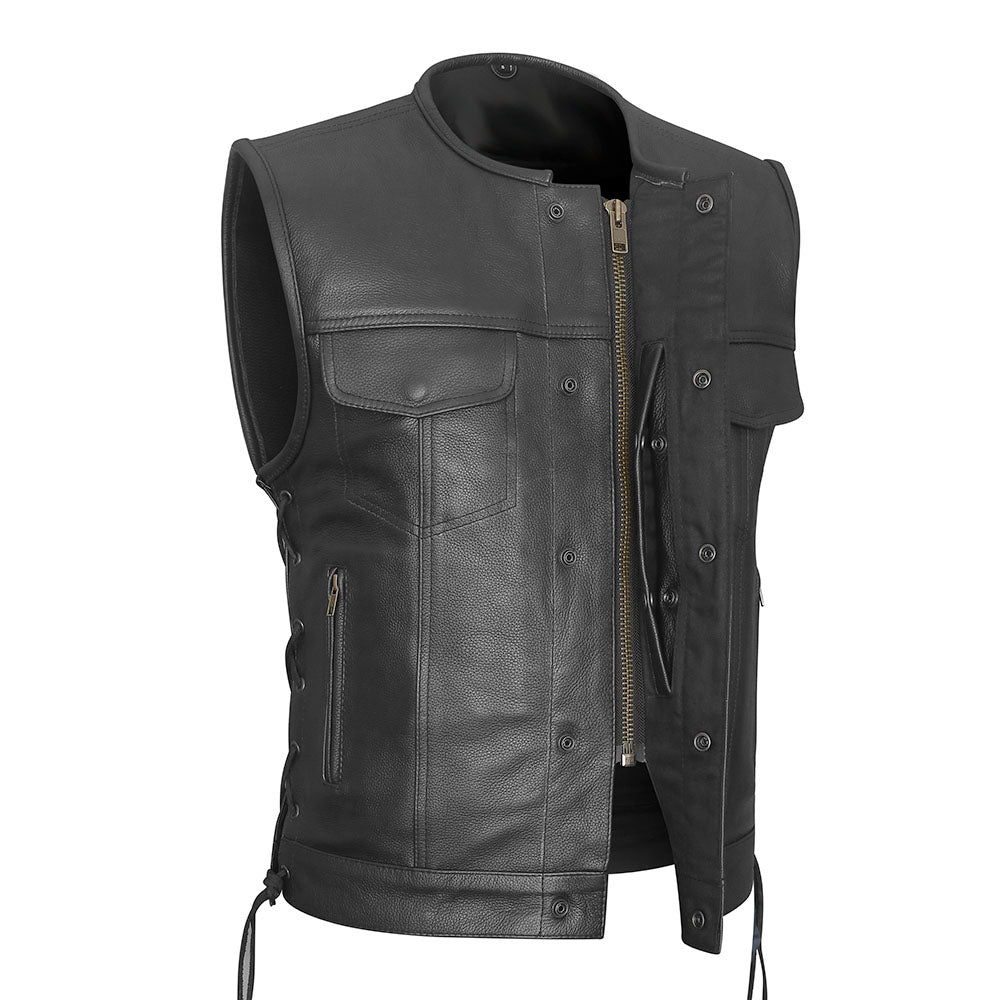 Leather Universe 527 Club Vest with Side Laces
