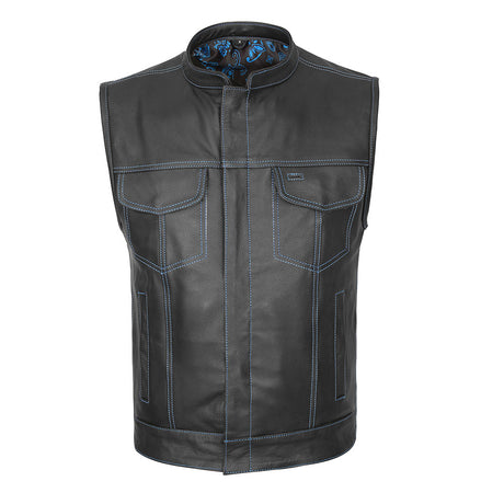 Leather Universe 522 Vest with Colored Stitch and Matching Bandana Liner