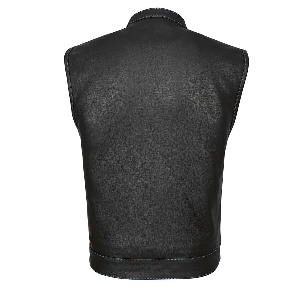 Leather Universe 522 Vest with Colored Stitch and Matching Bandana Liner