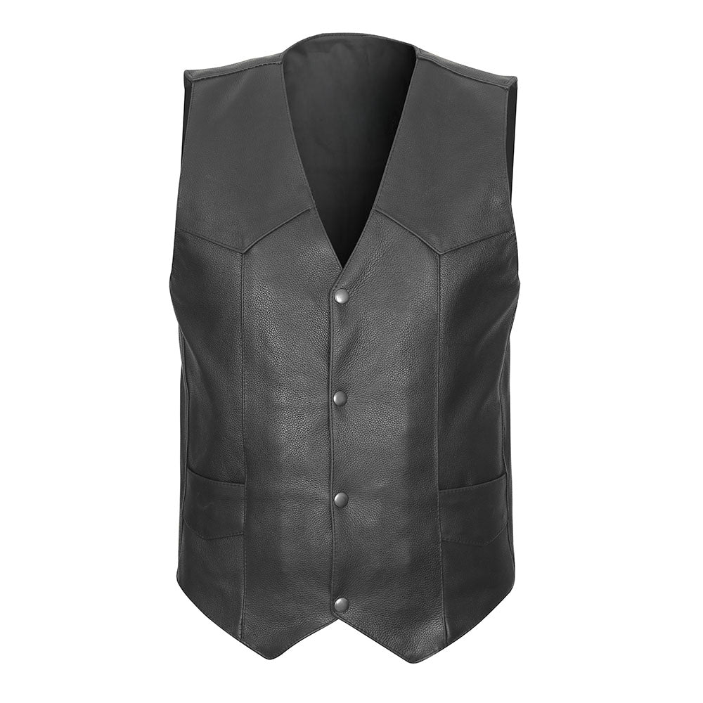 Traditional V Neck Vest with Deep Gun Pockets and Single Back Panel