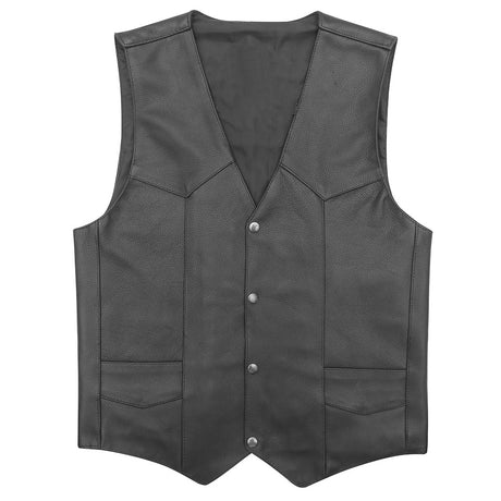 Traditional V Neck Vest with Deep Gun Pockets and Single Back Panel