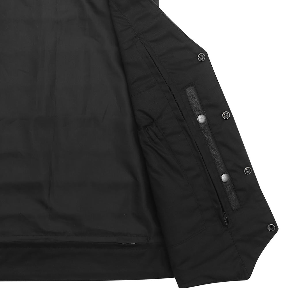 Traditional V Neck Vest with Deep Gun Pockets and Single Back Panel
