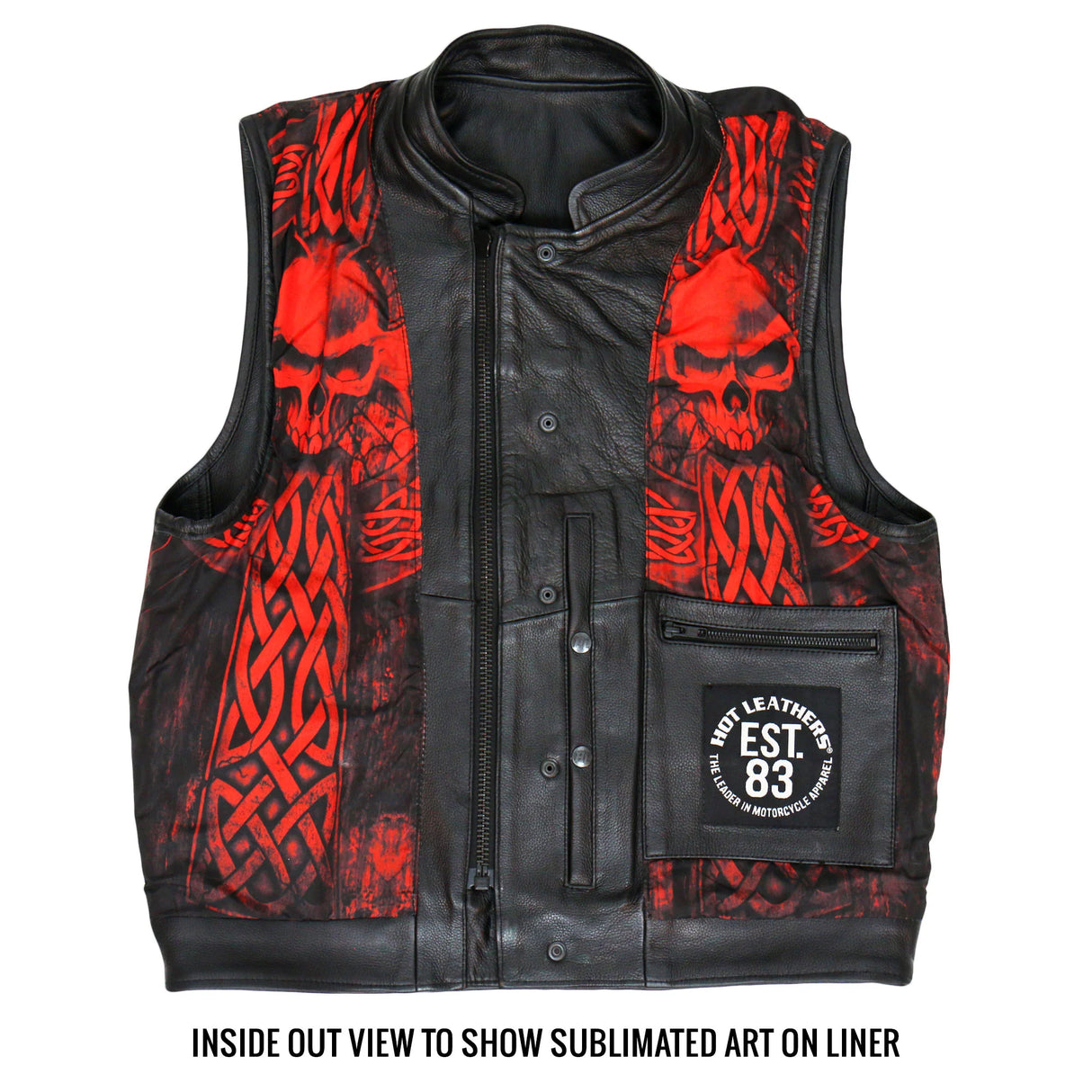 Club Style Vest with Celtic Cross Liner - VSM1051
