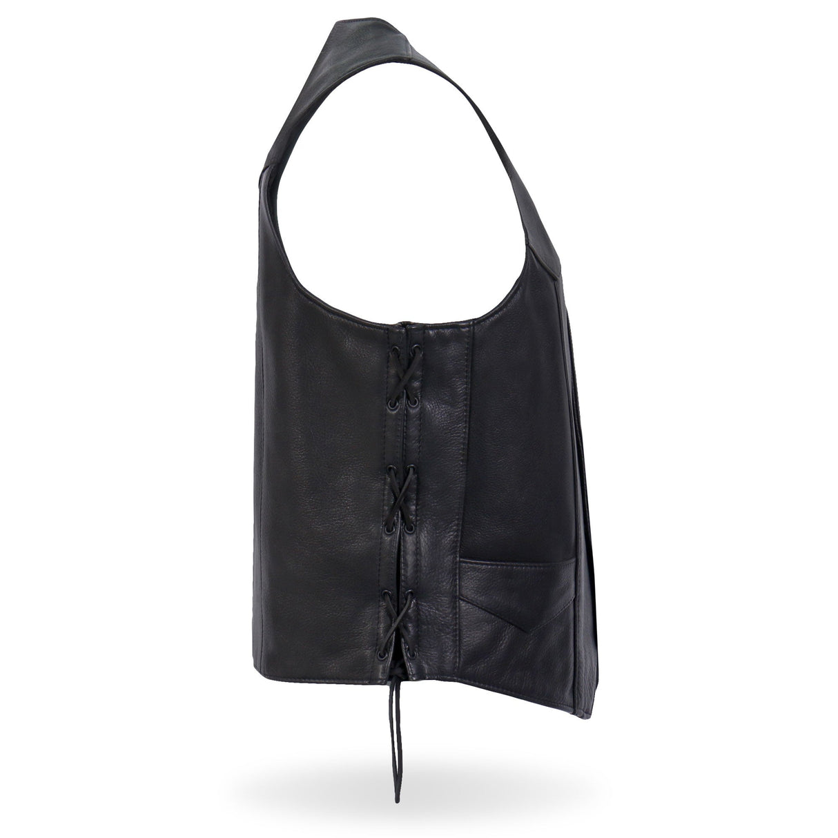 Made in USA - Hot Leathers VSM5008 Men's Side Lace Premium Leather Motorcycle Biker Vest