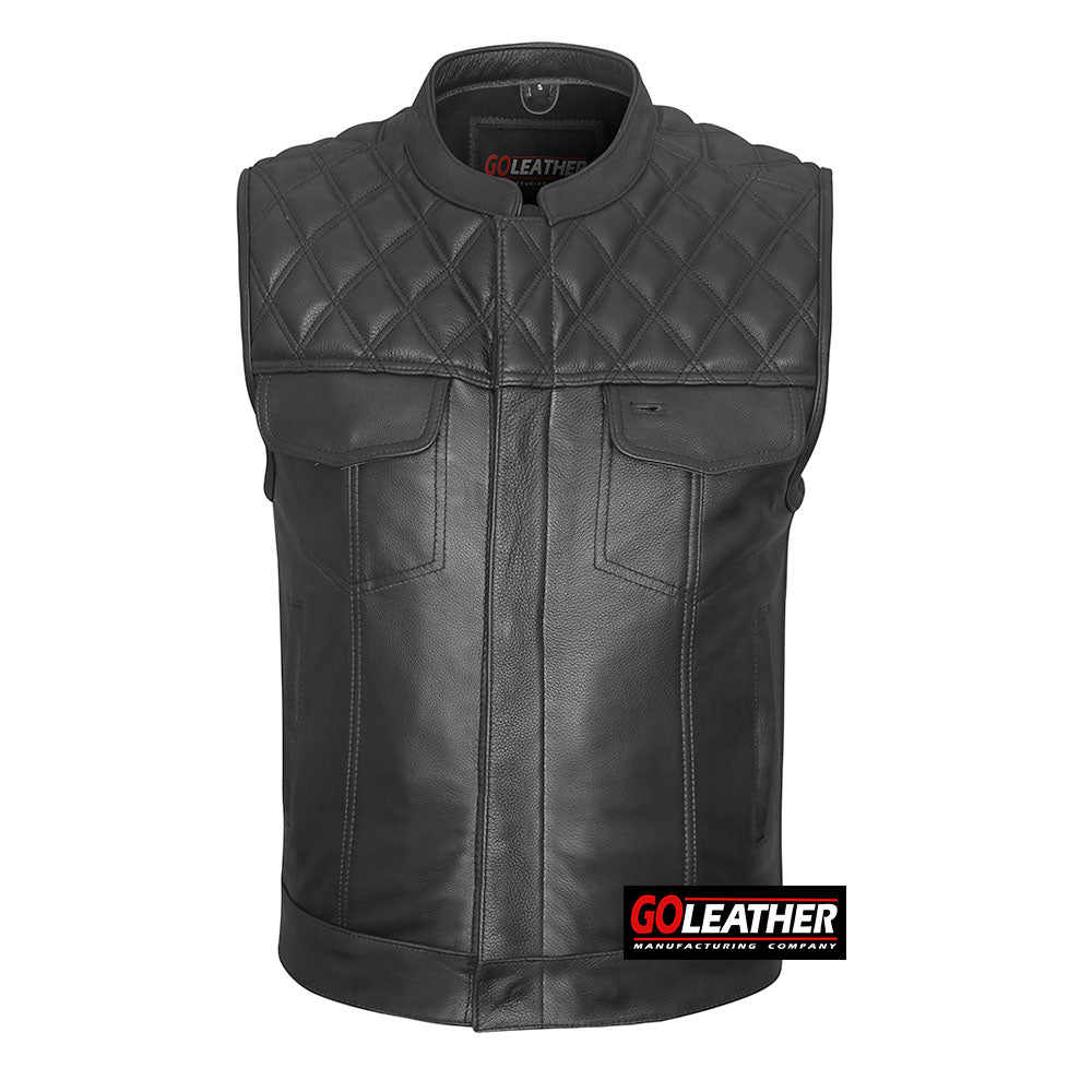 Onyx - Premium Leather Diamond Vest