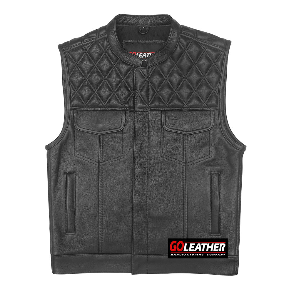 Onyx - Premium Leather Diamond Vest