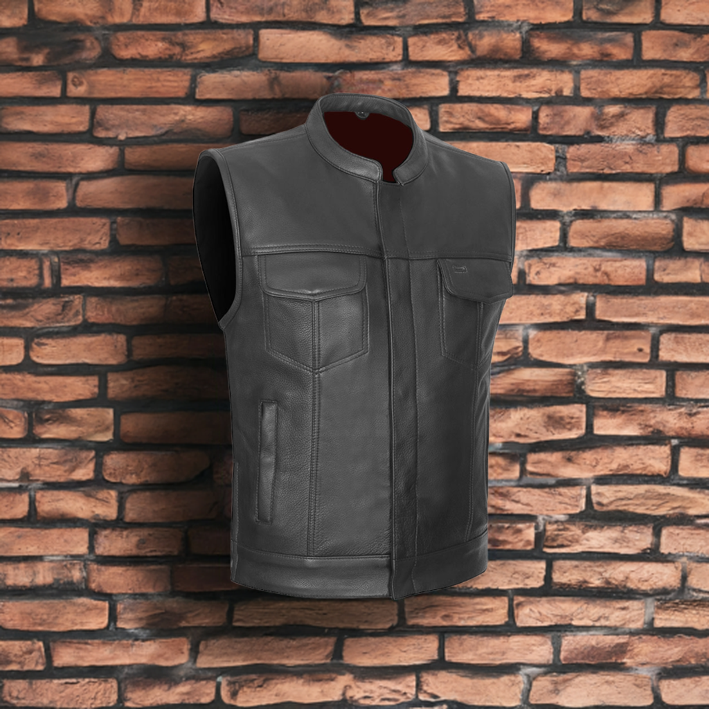 Leather Universe 500 Vest - Premium Leather Motorcycle Club Vest