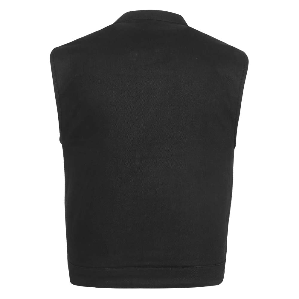 Leather Universe Black Denim 300 Vest Without Liner