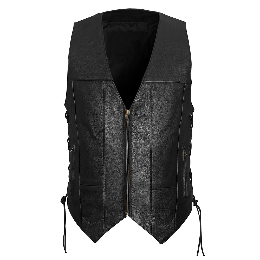 Zipper Front 10 Pocket V Neck Vest