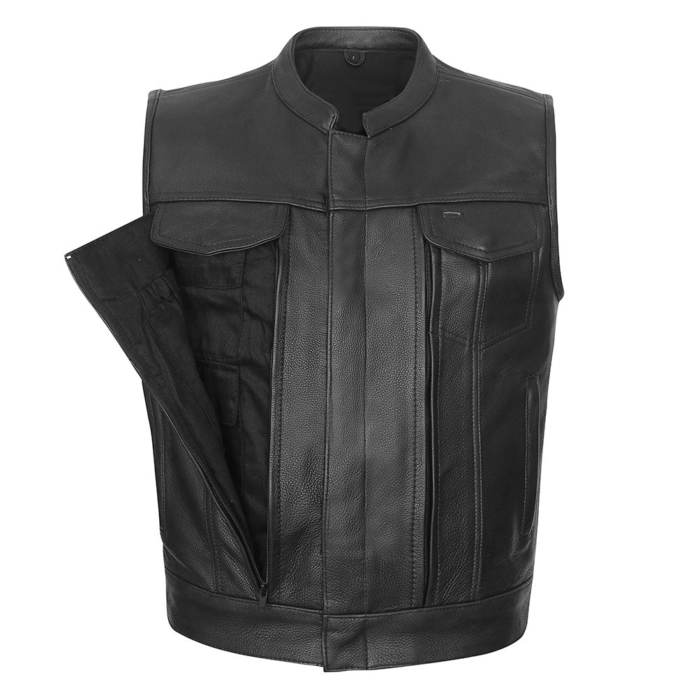 Leather Universe 700 Utility Pocket Vest with Large Concealed Pockets