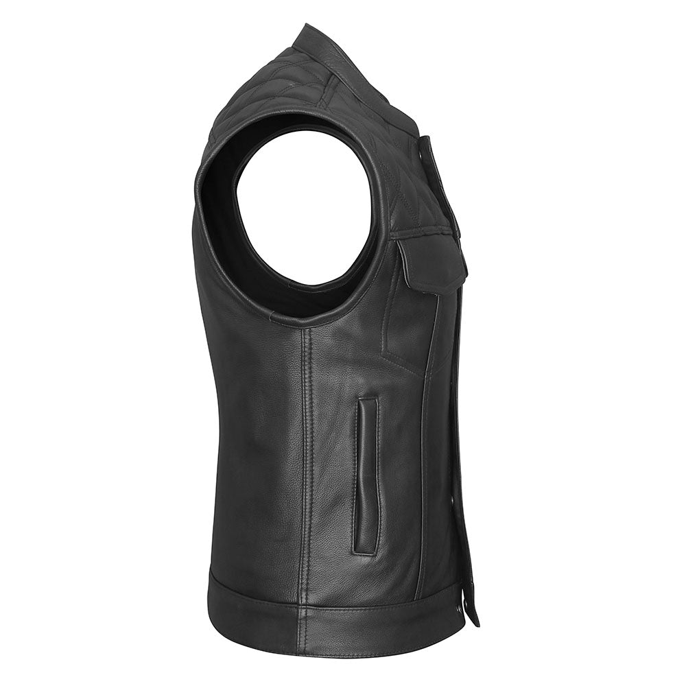 Onyx - Premium Leather Diamond Vest