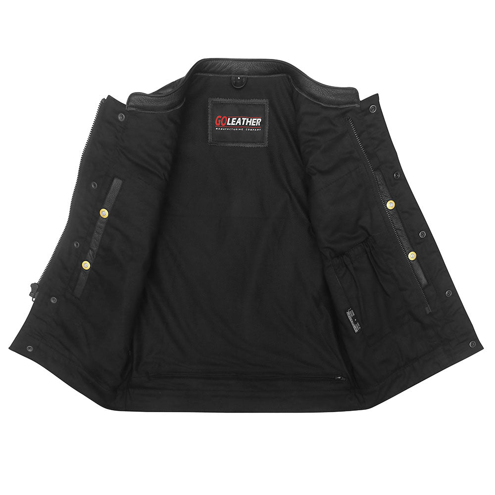 Onyx - Premium Leather Diamond Vest