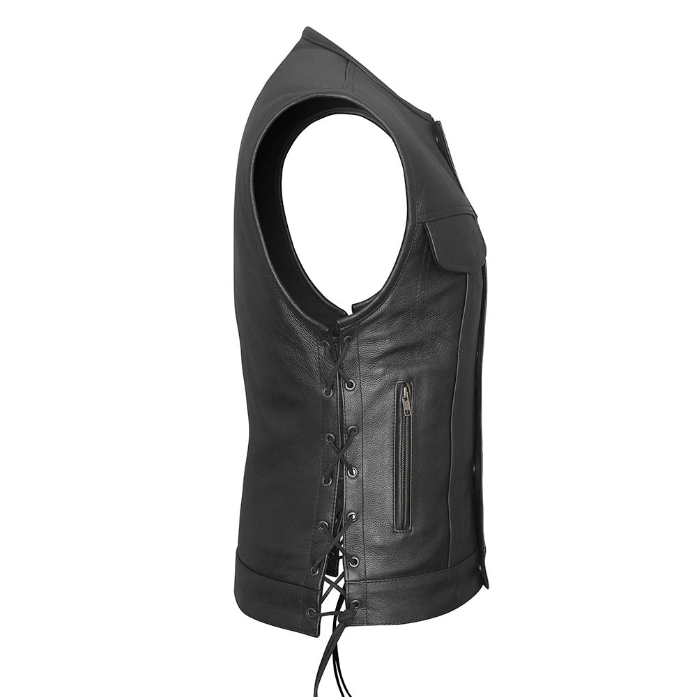 Leather Universe 527 Club Vest with Side Laces