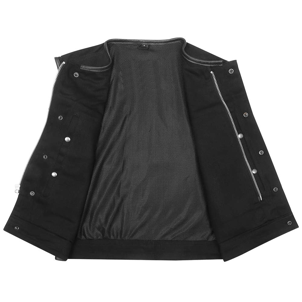 Leather Universe Black Denim with Leather Accents