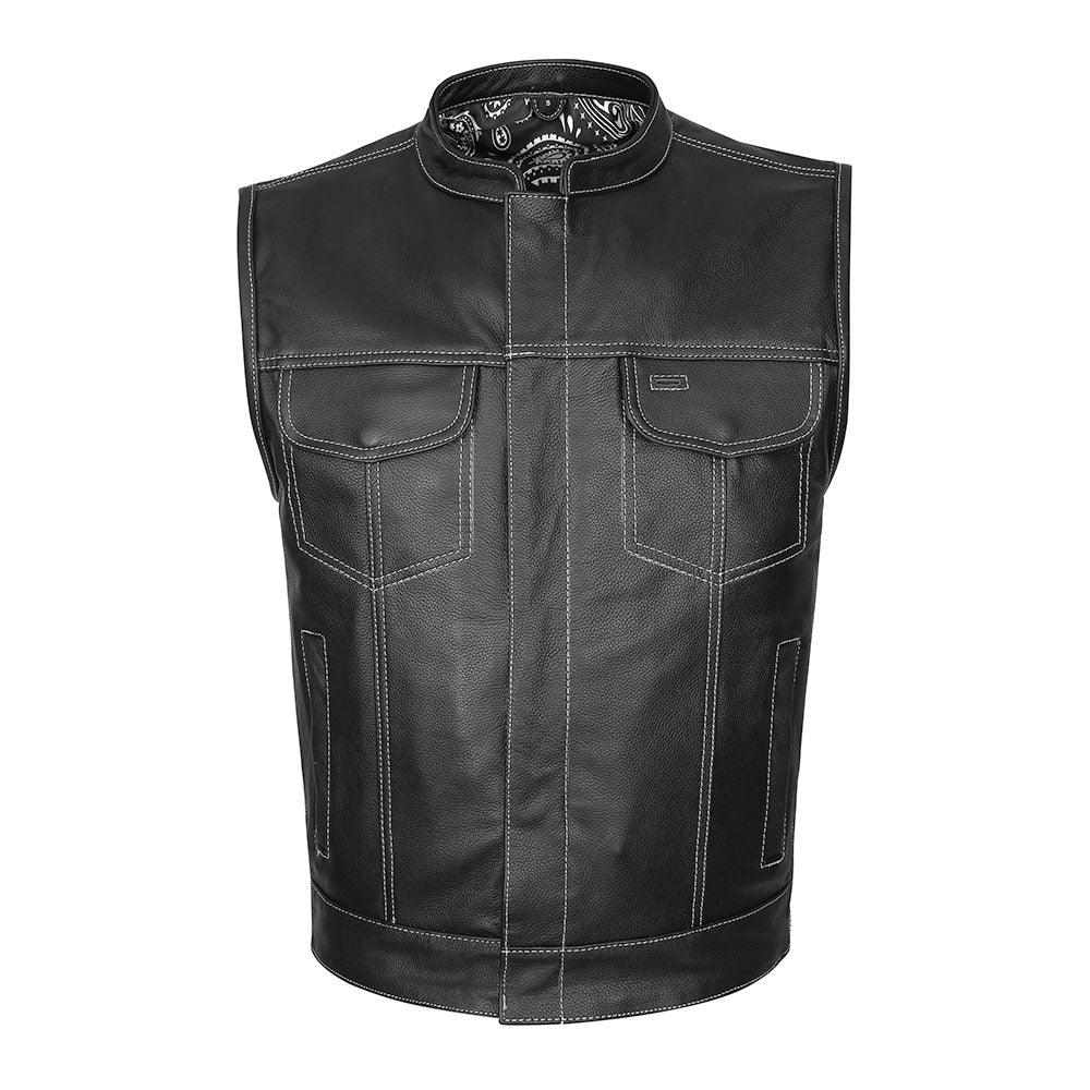 Leather Universe 522 Vest with Colored Stitch and Matching Bandana Liner