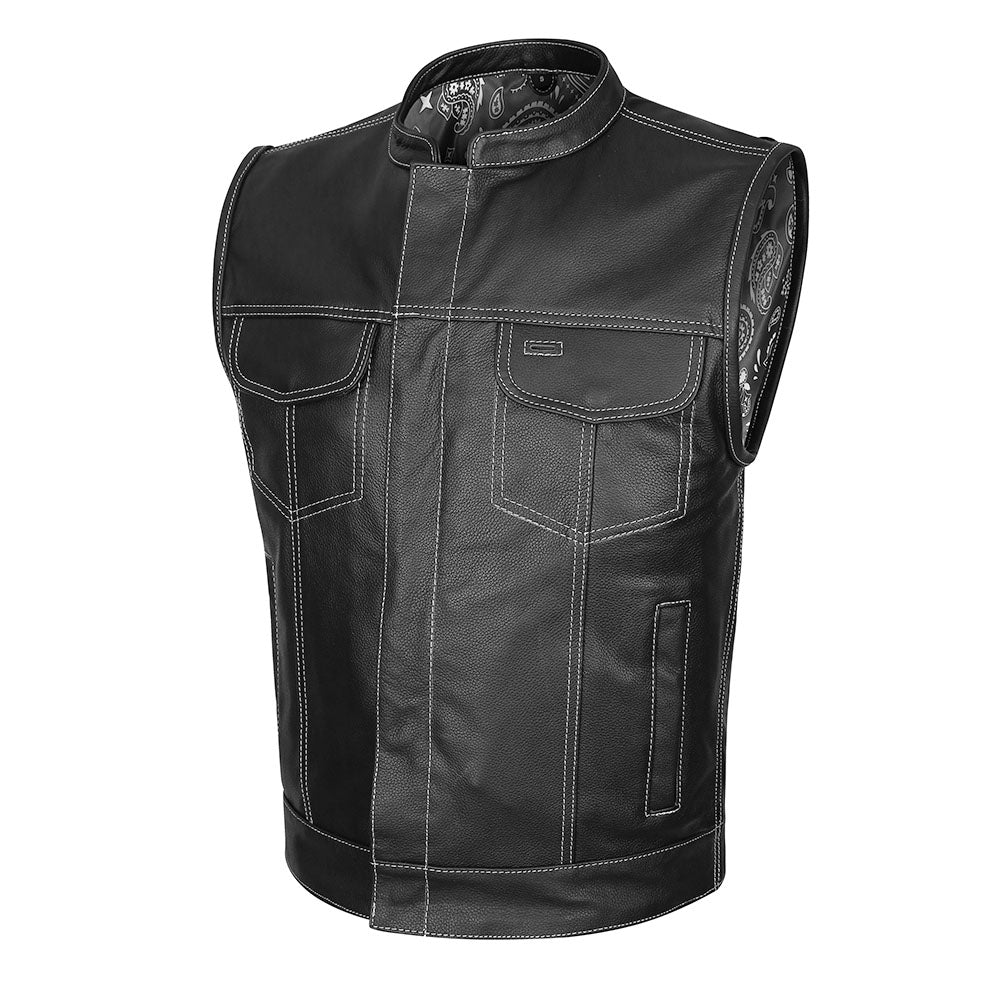 Leather Universe 522 Vest with Colored Stitch and Matching Bandana Liner