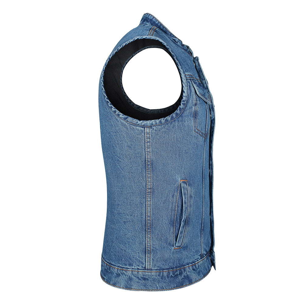 Leather Universe 310 Light Blue Denim Biker Cut