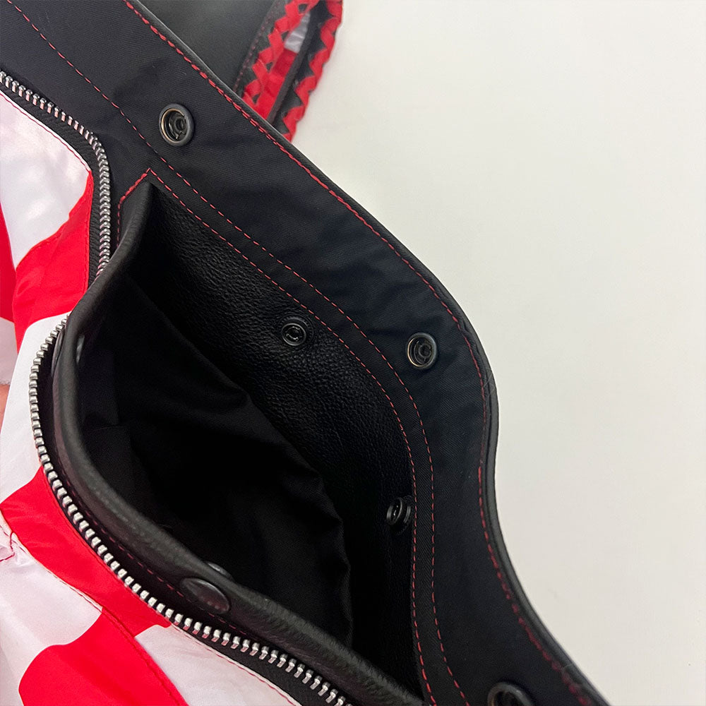 Ladies Premium Plush Leather Vest with American Flag Liner - Size 2XL