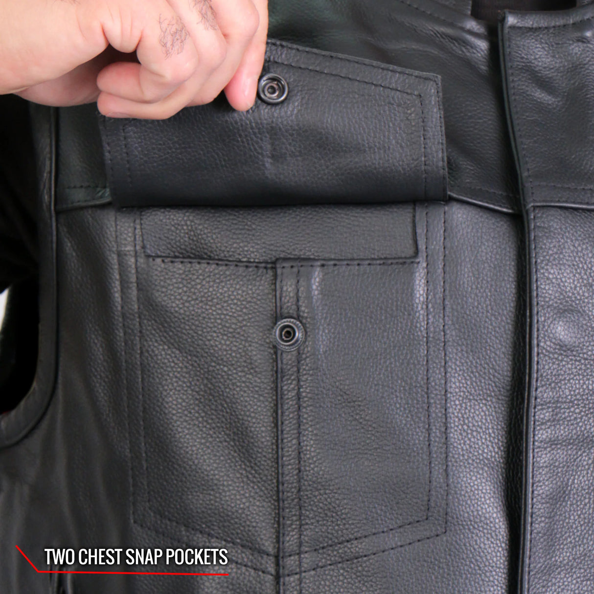 Club Style Vest with Gray Flannel Liner - VSM1059