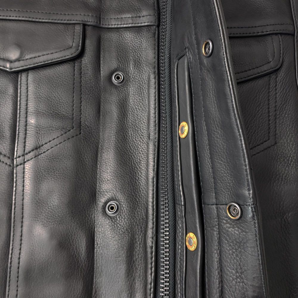 Plush Platinum Premium Naked Cowhide Club Vest with Quick Access CCW Pocket by MCVESTS