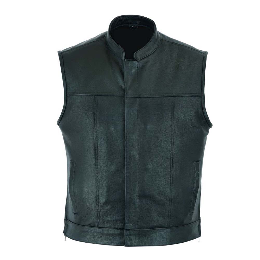Leather Universe 510 Biker Vest without Chest Pockets