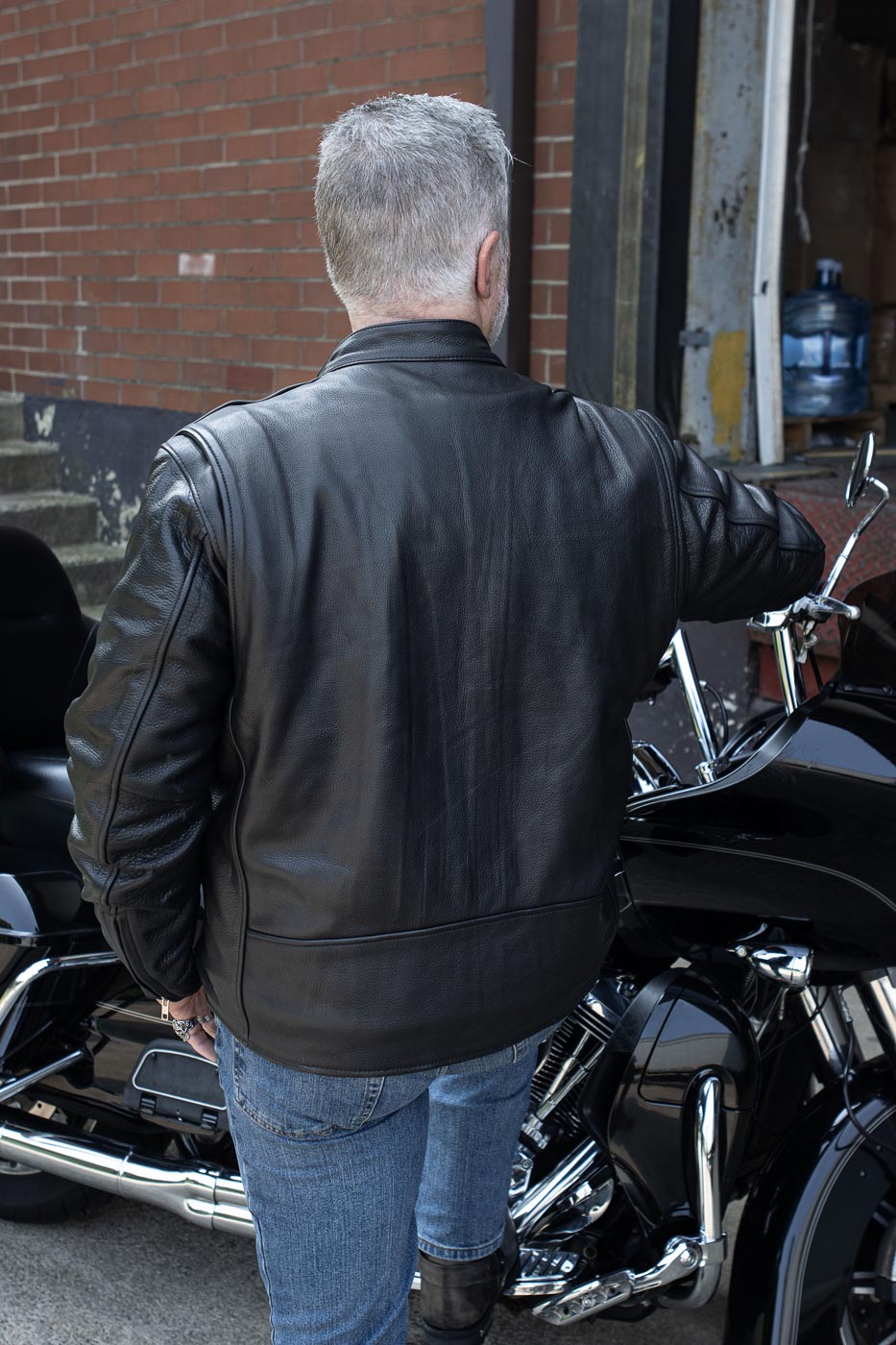 Made in the USA - Hot Leathers JKM5006 Men's Black Leather Motorcycle Biker Jacket