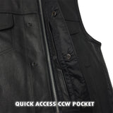 Most Affordable Club Vest with Gun Pockets and Single Back Panel