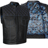 Blue Diamond Club Vest with Bandana Liner