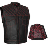 Red Diamond Club Vest with Bandana Liner