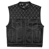 White Diamond Club Vest with Bandana Liner