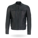 Made in the USA - Hot Leathers JKM5001 Men's Premium Leather Motorcycle Racer Jacket