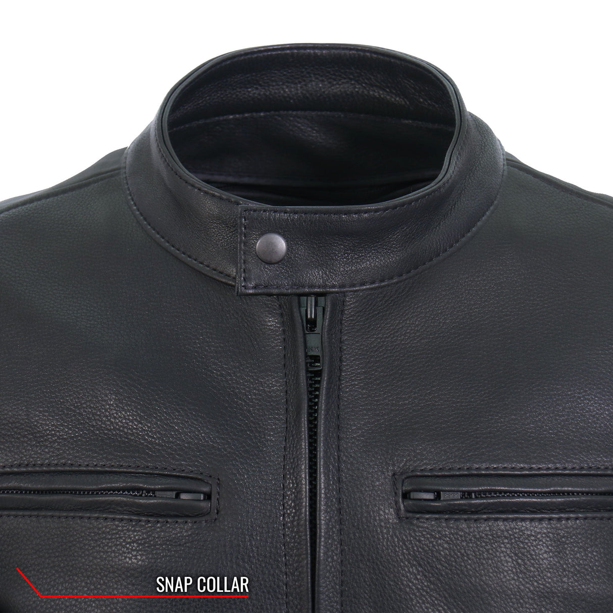 Made in the USA - Hot Leathers JKM5001 Men's Premium Leather Motorcycle Racer Jacket