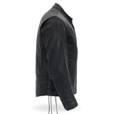 Made in the USA - Hot Leathers JKM5002 Men's Vented Premium Leather Biker Jacket with Side Lace