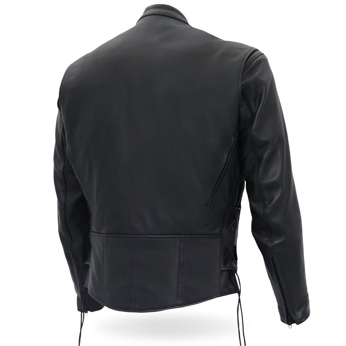 Made in the USA - Hot Leathers JKM5002 Men's Vented Premium Leather Biker Jacket with Side Lace