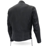 Made in the USA - Hot Leathers JKM5002 Men's Vented Premium Leather Biker Jacket with Side Lace