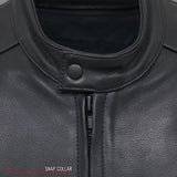 Made in the USA - Hot Leathers JKM5002 Men's Vented Premium Leather Biker Jacket with Side Lace