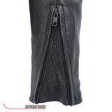 Made in the USA - Hot Leathers JKM5002 Men's Vented Premium Leather Biker Jacket with Side Lace