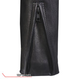 Made in the USA - Hot Leathers JKM5003 Men’s Premium Black Leather Motorcycle Jacket with Reflective Piping