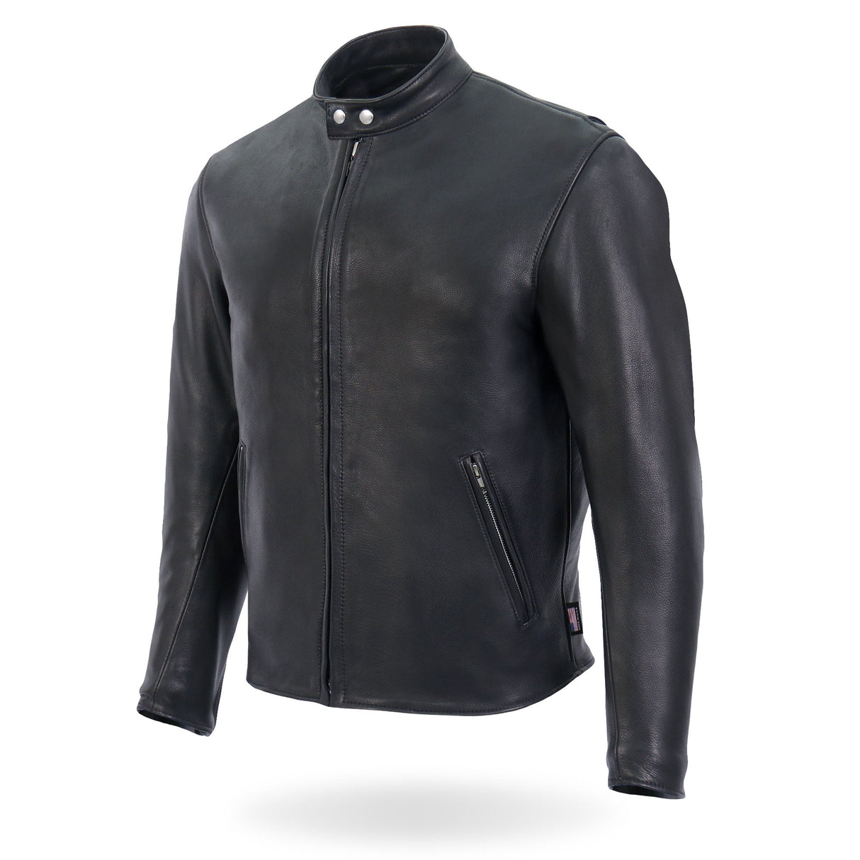 Made in the USA - Hot Leathers JKM5006 Men's Black Leather Motorcycle Biker Jacket