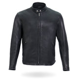 Made in the USA - Hot Leathers JKM5006 Men's Black Leather Motorcycle Biker Jacket