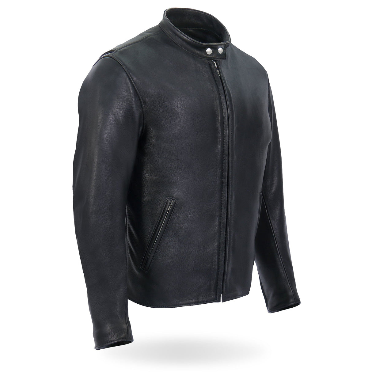 Made in the USA - Hot Leathers JKM5006 Men's Black Leather Motorcycle Biker Jacket
