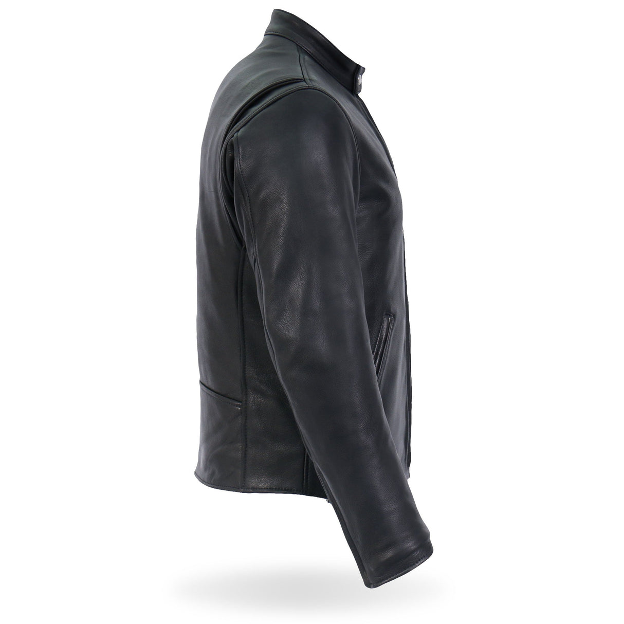 Made in the USA - Hot Leathers JKM5006 Men's Black Leather Motorcycle Biker Jacket